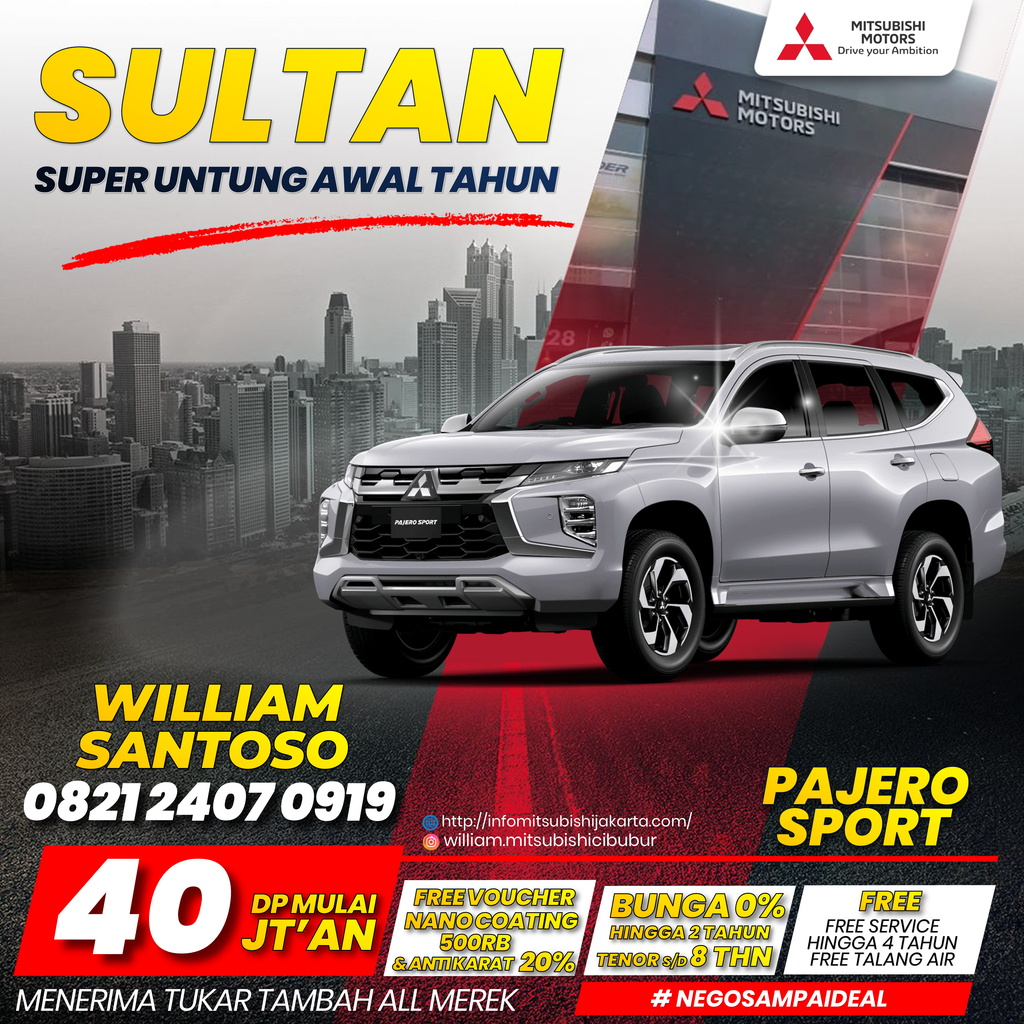 promo dealer mitsubishi cibubur - kredit pajero sport